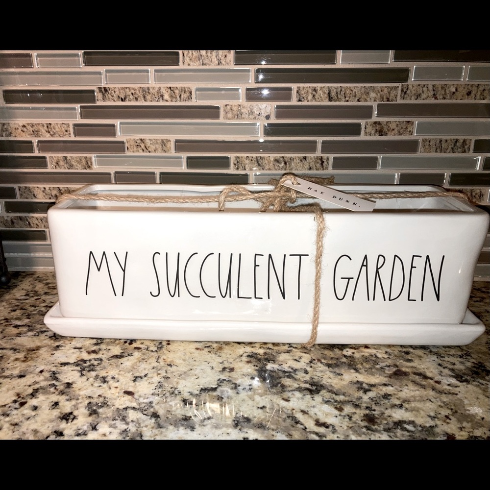 Rae Dunn MY SUCCULENT GARDEN planter